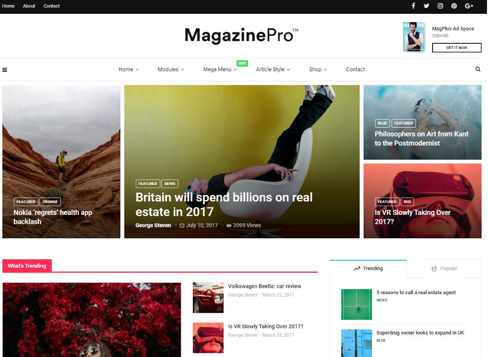 MagPlus WordPress magazine theme