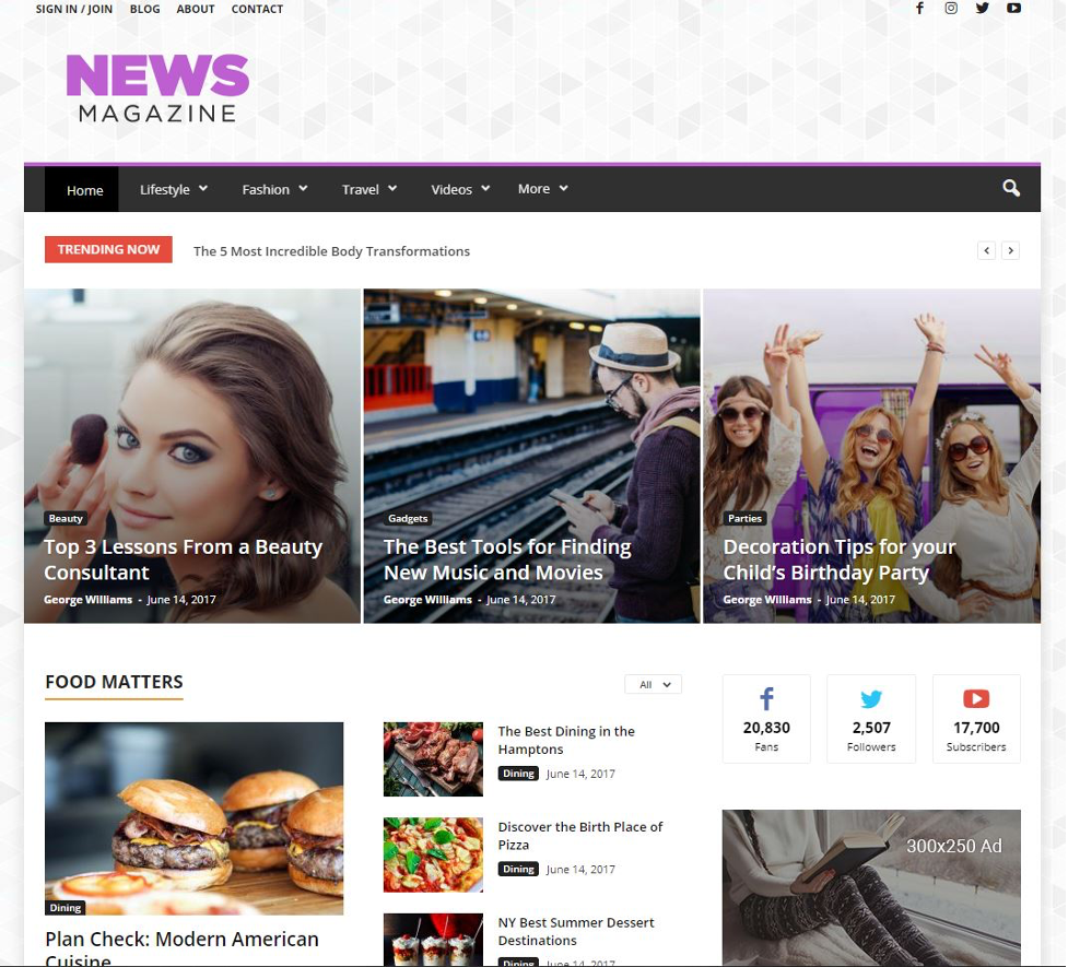 NewsMag WordPress magazine theme