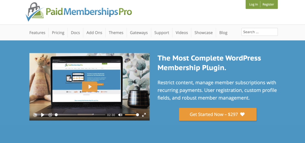 WordPress membership plugin paid memberships pro