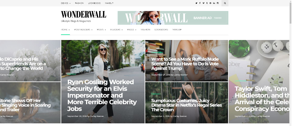 Wonderwall WordPress magazine theme