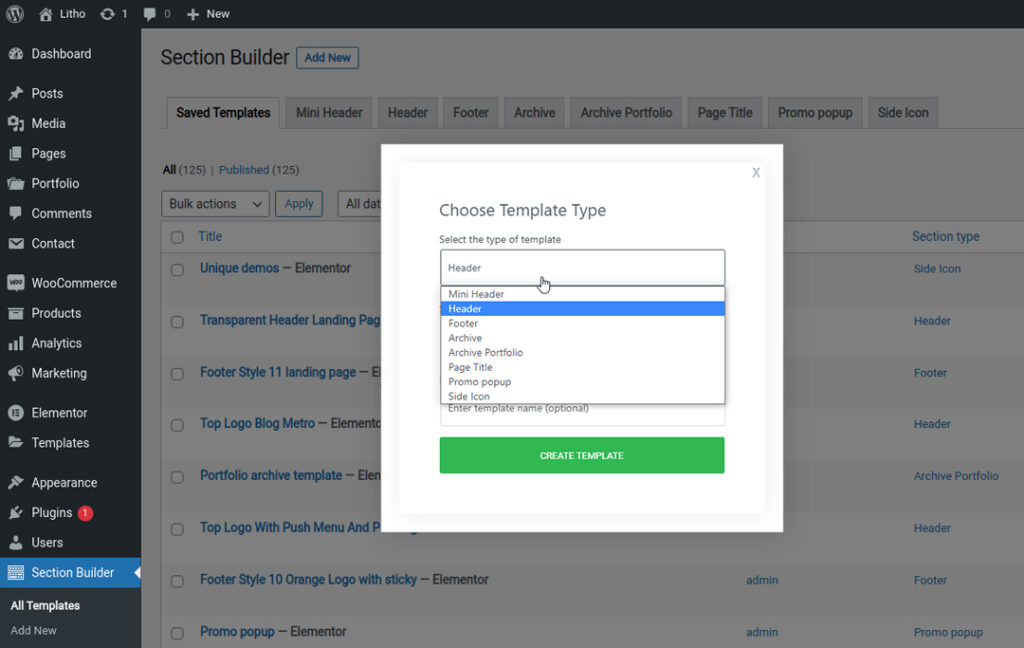 Section Builder