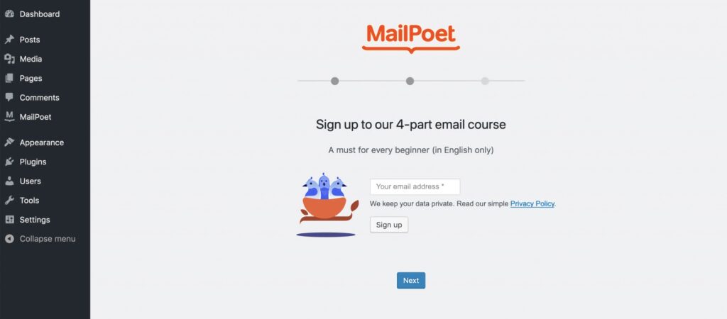 MailPoet - configuration