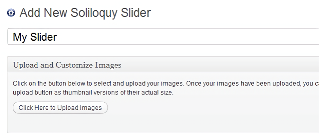 Soliloquy - add new slider