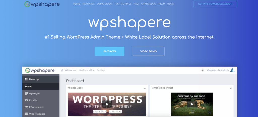 WPShapere WordPress admin theme