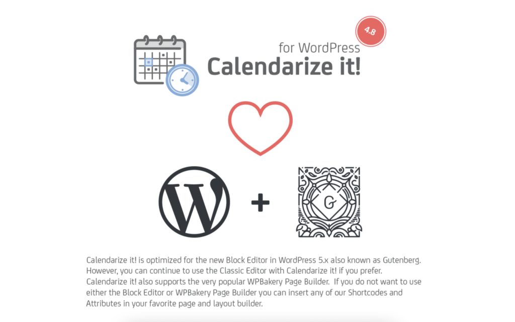 Calendarize It wordpress events plugins