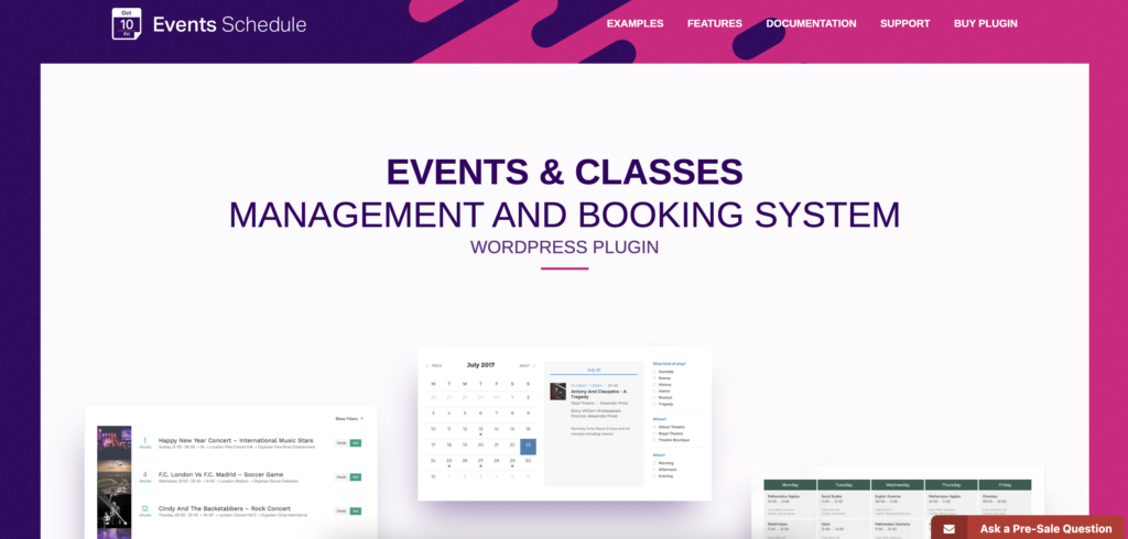 Events Scheduler wordpress events plugins
