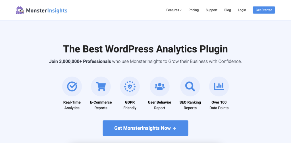 monster insights wordpress analytics reporting plugin