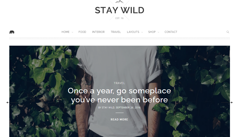 Stay Wild wordpress theme lifestyle blog
