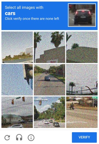 Example of a typical CAPTCHA
