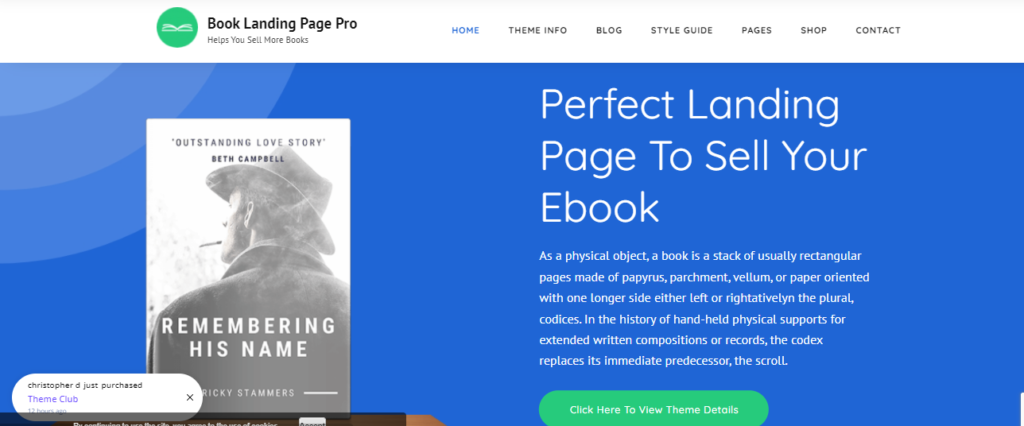 Book Landing Page Pro