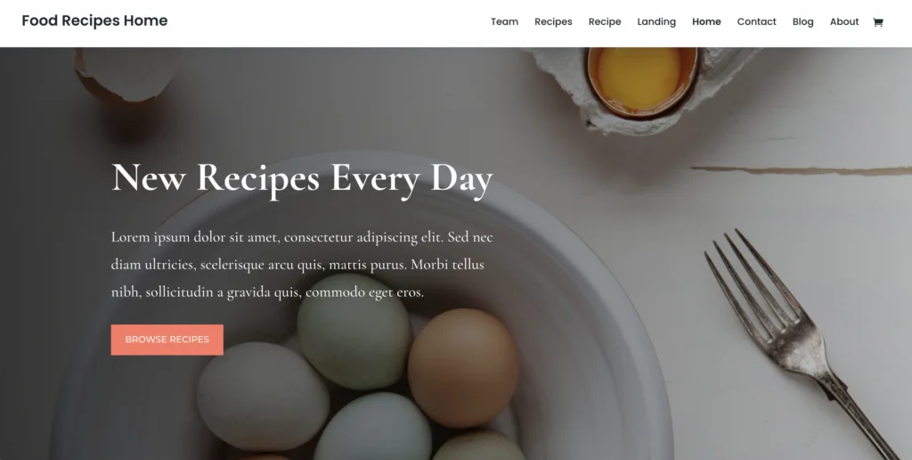 best wordpress themes for food blogs - Divi