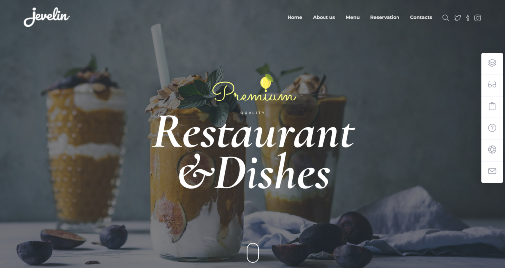 Jevelin best wordpress themes for food blog