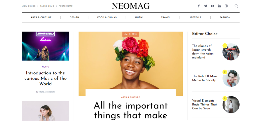 NeoMag WordPress Themes for Lifestyle Blogs