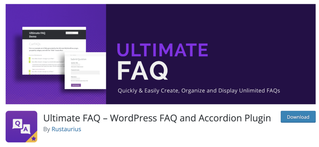 Ultimate FAQ WordPress faq plugin

