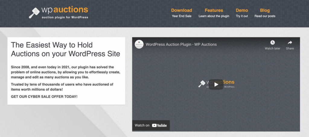 WP Auctions wordpress auction plugin