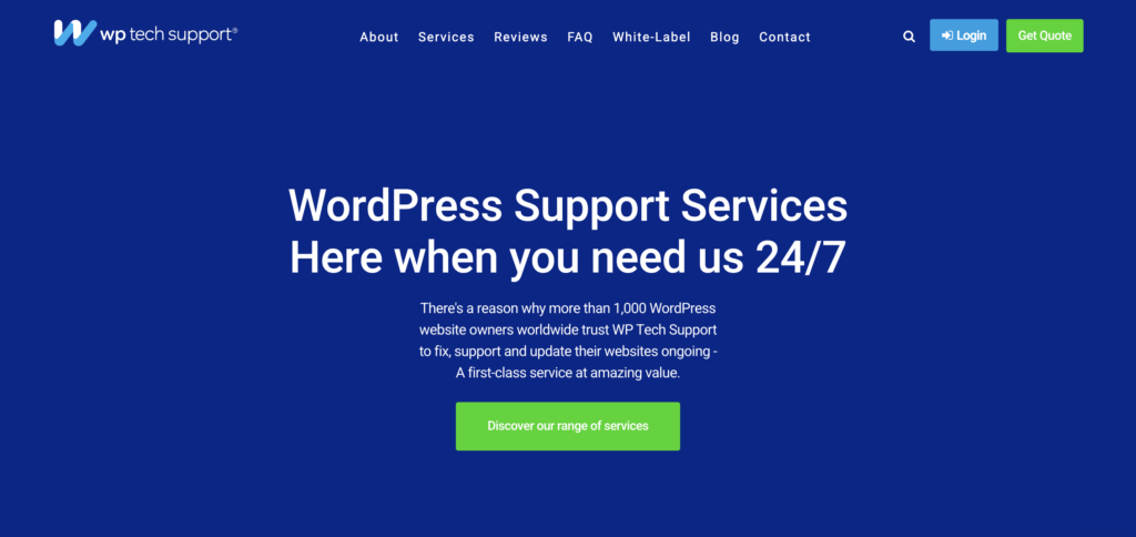 WP Tech Support wordpress maintenance service