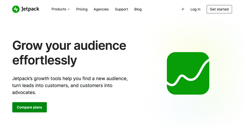 Jetpack grow your audience features website screenshot