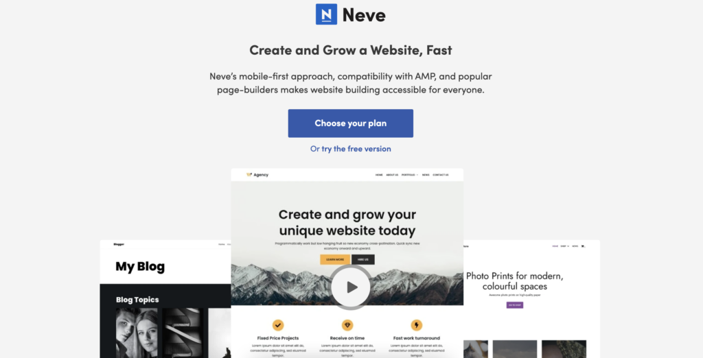 Neve WordPress theme