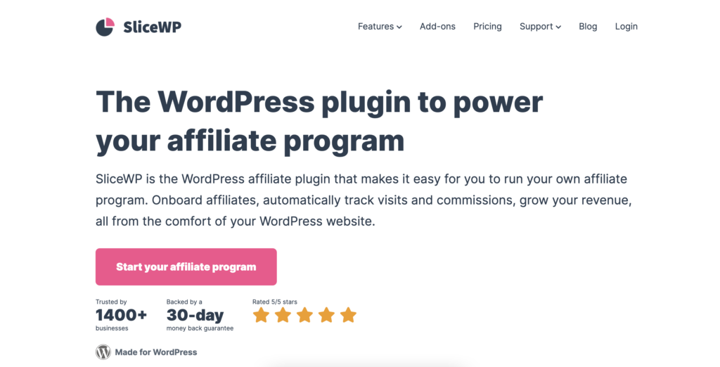 SliceWP WooCommerce affiliate plugin
