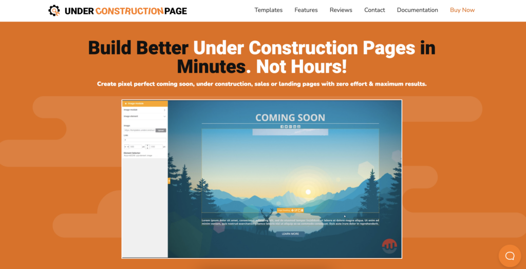 Under Construction Page WordPress coming soon page