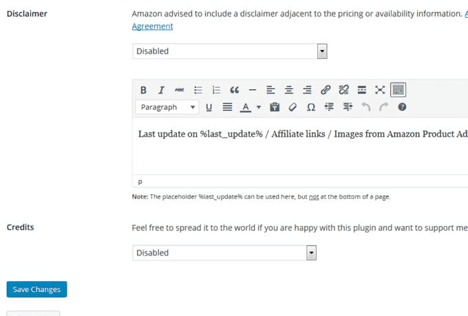 how to add amazon affiliate link to wordpress - configure the general options step 2