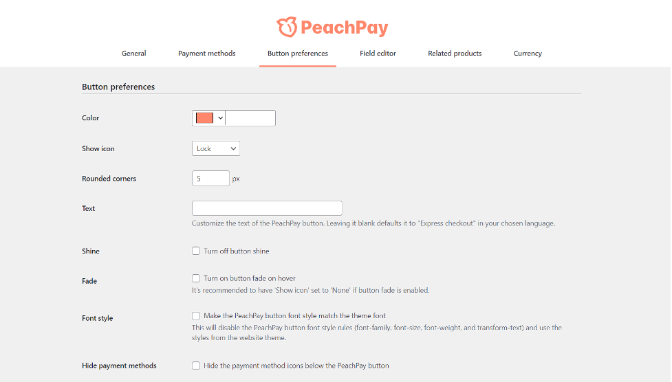 Peachpay Powerful Button Customizer