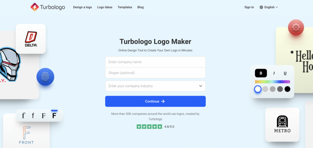 Screenshot of Turbologo
