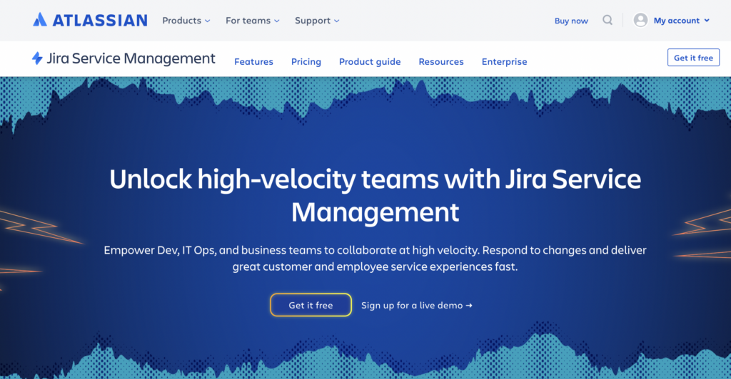 JIra Service Management software screenshot