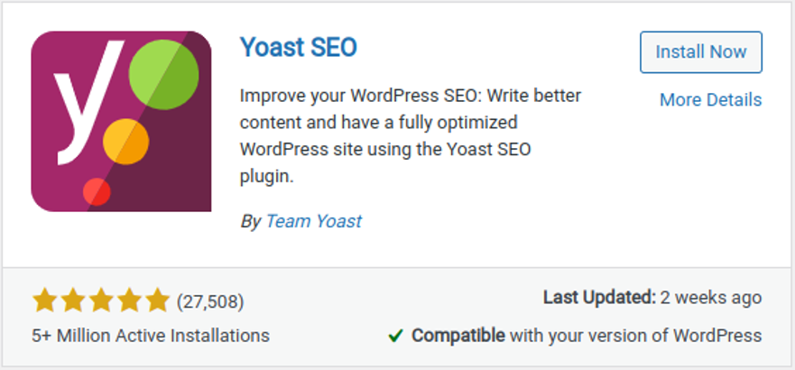 Select Yoast SEO Plugin - beginners guide to WordPress plugins