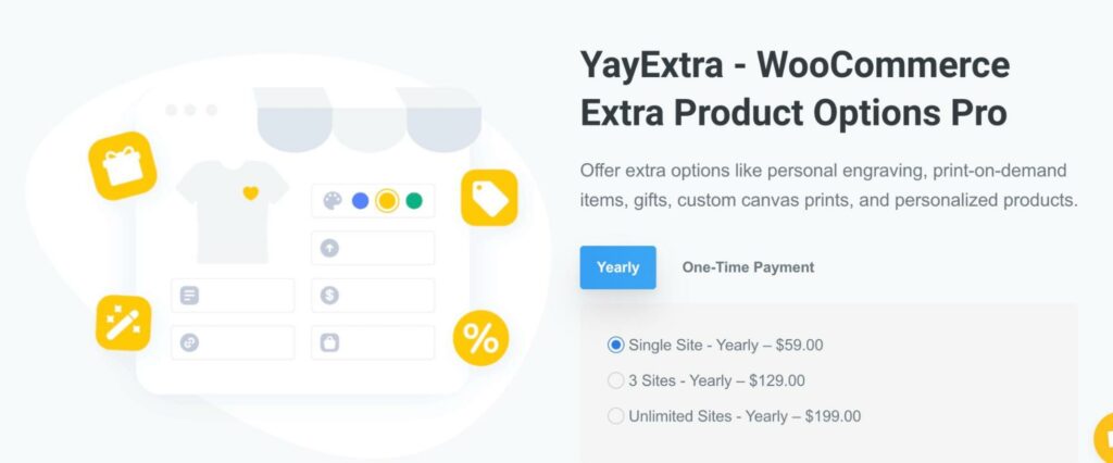 yayextra یک گزینه اضافی برای محصول را بررسی کنید