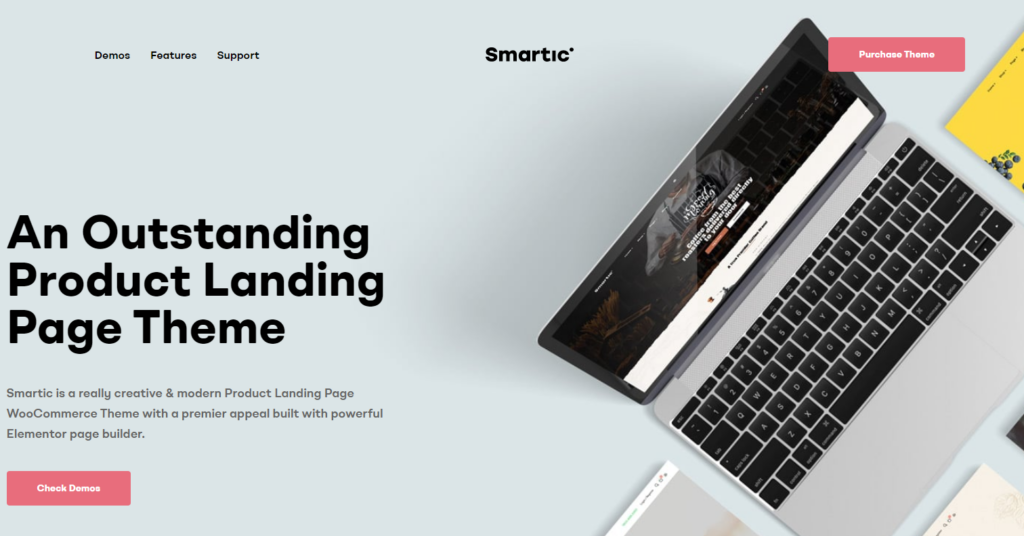 Smartic - best landing page themes for WordPress