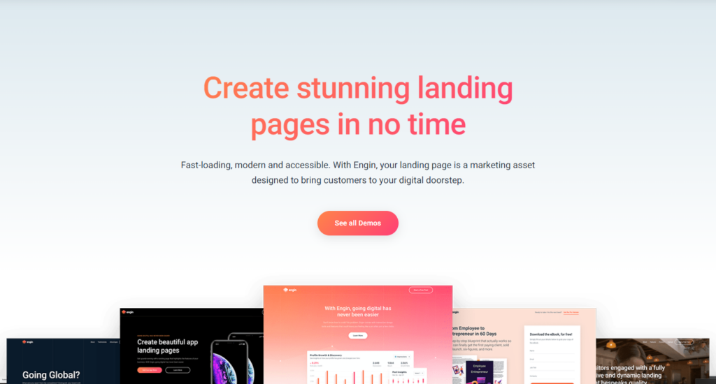 Engin - best landing page themes for WordPress