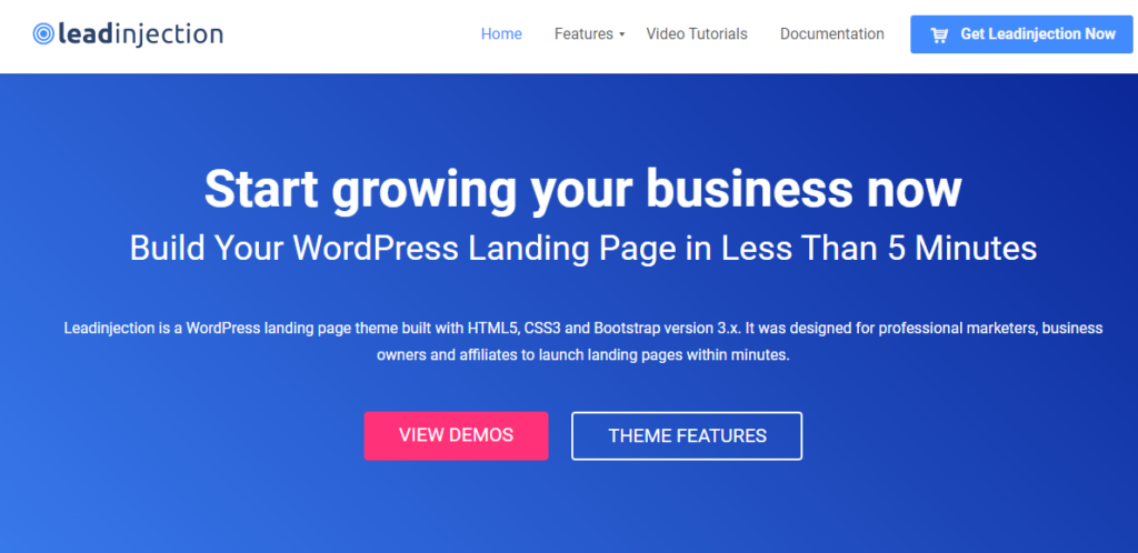 Leadinjection - best landing page themes for WordPress