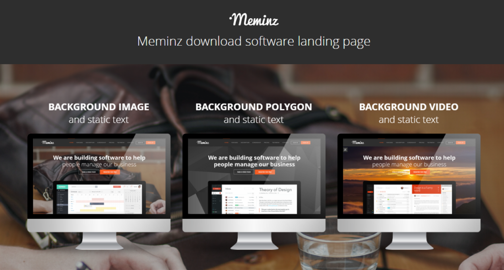 Meminz - best landing page themes for WordPress