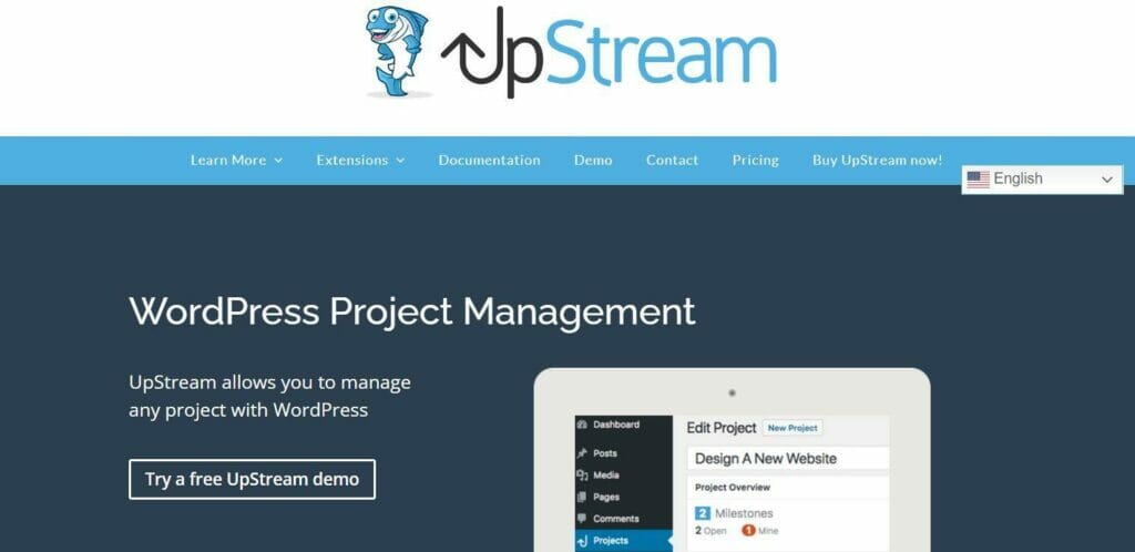 upstream - best project management plugin for wordpress