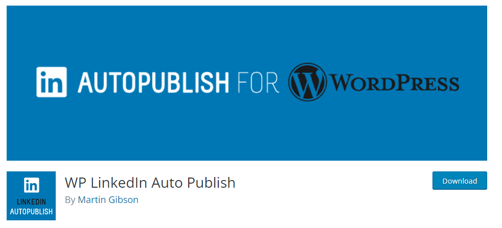  wp linkedin auto publish by martin gibson - linkedin share plugin