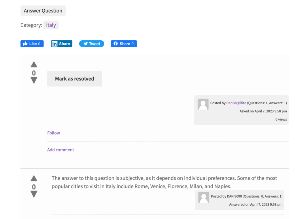 posting automatic answers with chatgpt - q&a forum plugin