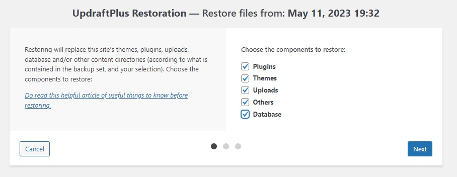 how to backup your wordpress site before migration