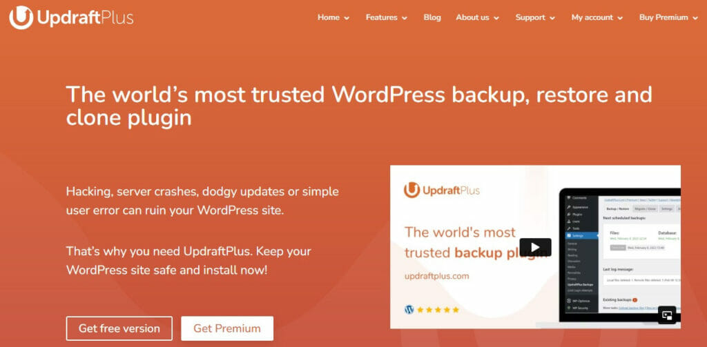 install a wordpress backup plugin