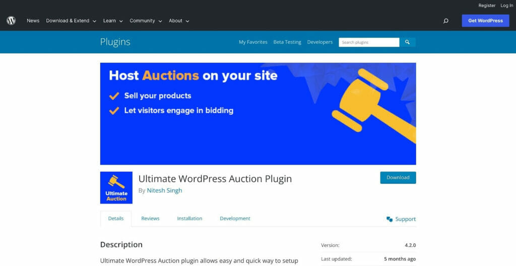 ultimate wordpress auction plugin