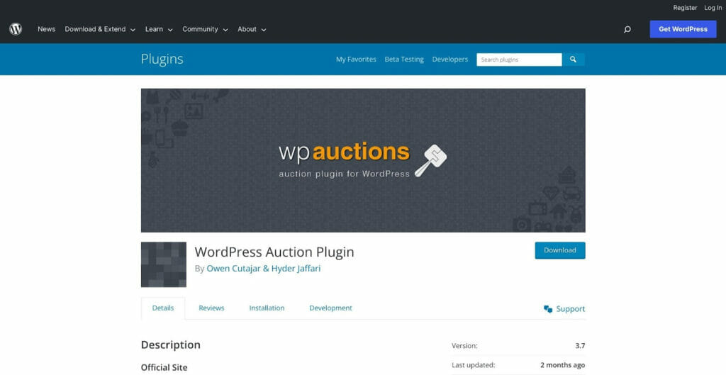 wp auctions - wordpress auction plugin
