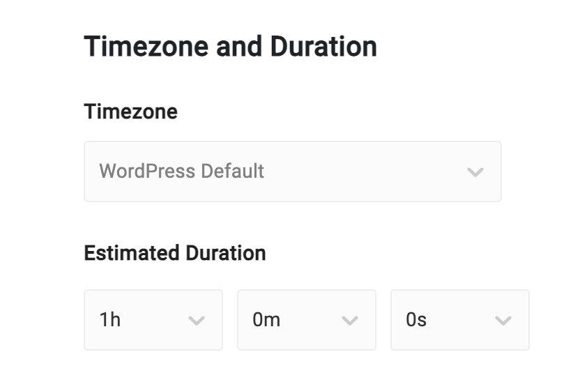 Timezone and duration