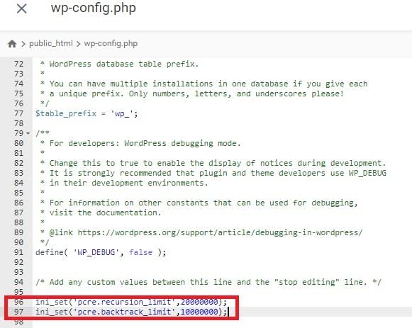 wp-config.php file
