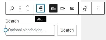 Realign the search bar