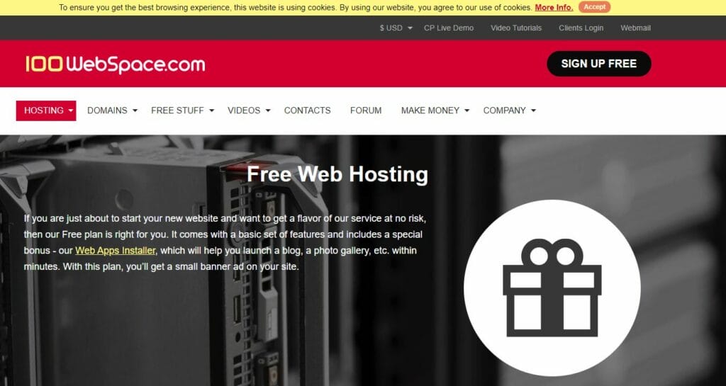 free wordpress hosting - 100WebSpace