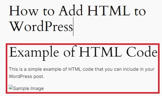 HTML code snippet