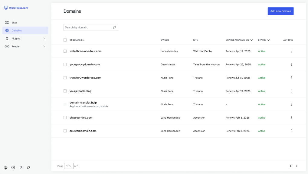 Domain Management